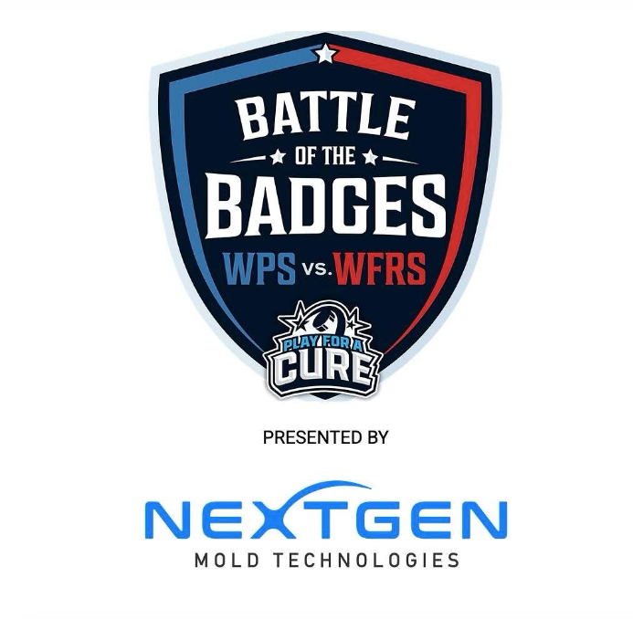 BATTLE OF THE BADGES (SUPPORT CANCER RESEARCH) • 5 PANEL W/ROPE • SNAPBACK • BLACK