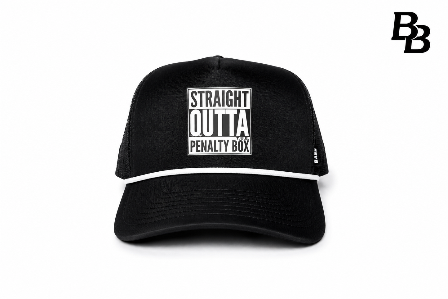 "PENALTY BOX" • YOUTH - 5 PANEL W/ROPE • SNAPBACK • BLACK/WHITE