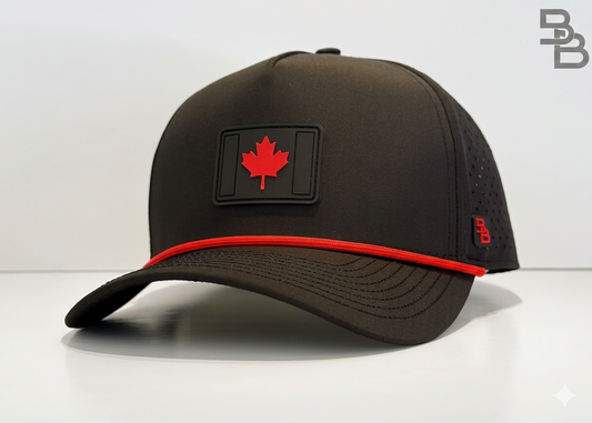 "OH CANADA" • 5 PANEL WITH ROPE • SNAPBACK • BLACK