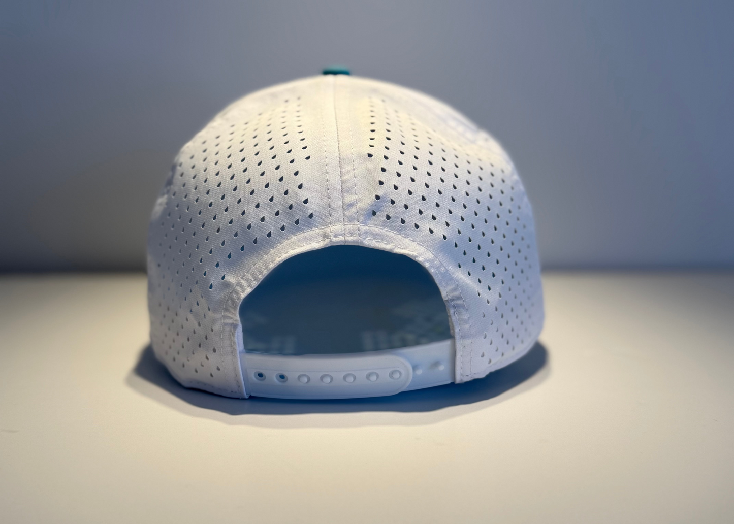 LIMITED EDITION - "THE VICE" • 5 PANEL • SNAPBACK W/ROPE • WHITE/TEAL/PINK